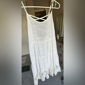 Women’s white sheer beach cover up by BE COOL